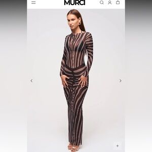 MURCI Illusion Zebra Maxi Dress